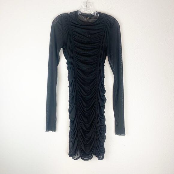 AFRM Dresses & Skirts - AFRM X Nordstrom Dress  Large Ruched Mesh Sheer Party Sexy Date Night Club